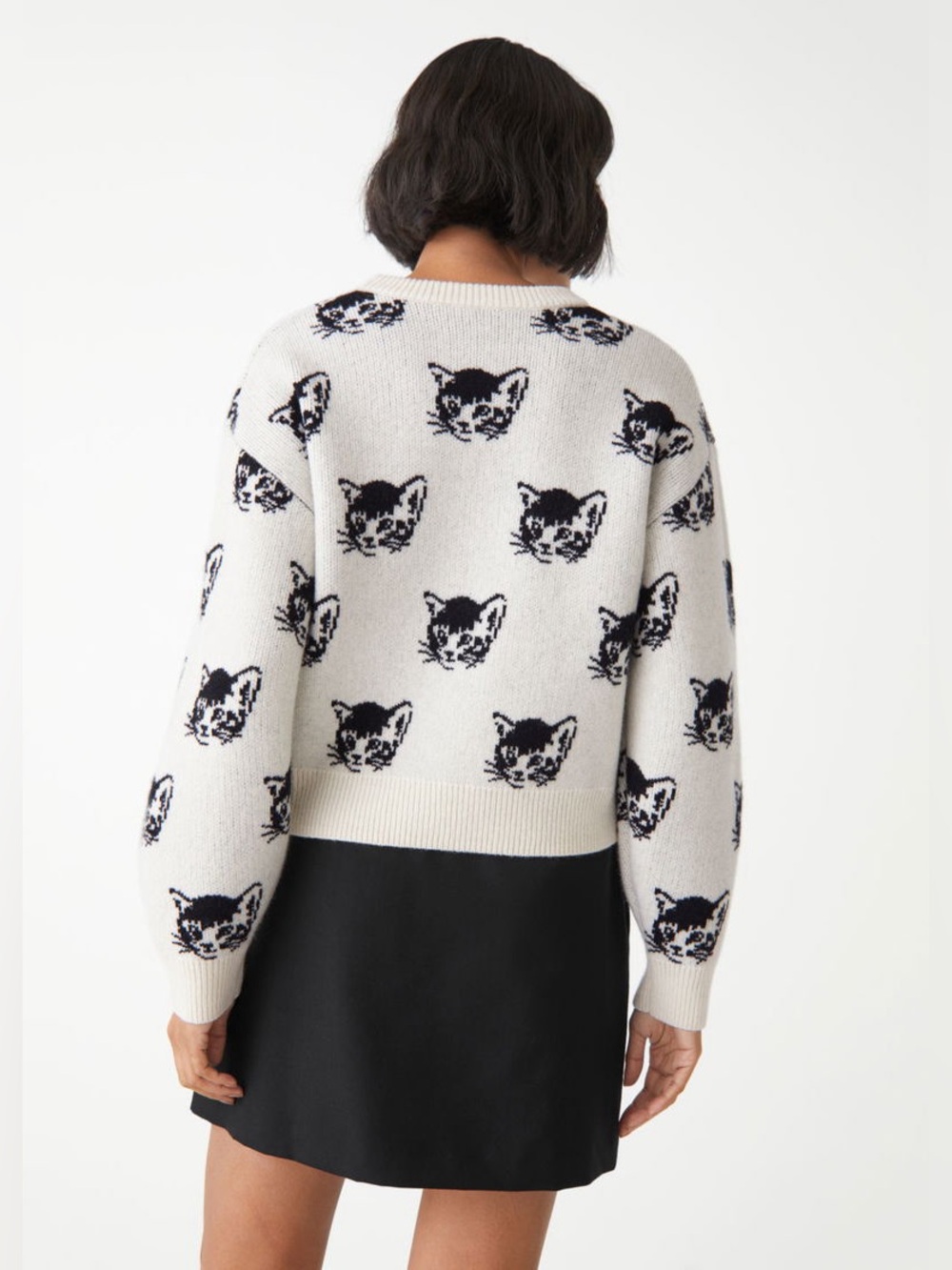 & Other Stories Paris Atelier Cat Motif Sweater sz XS - Picture 9 of 10